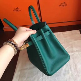 Replica Hermes Green Birkin 30 Gold Hardware Bag