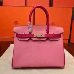 Replica Hermes Pink Birkin 30 Smooth Leather Gold Hardware Bag