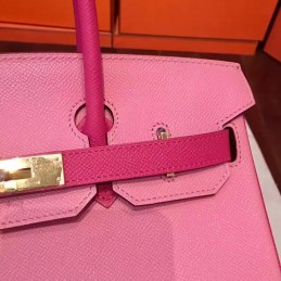 Replica Hermes Pink Birkin 30 Smooth Leather Gold Hardware Bag
