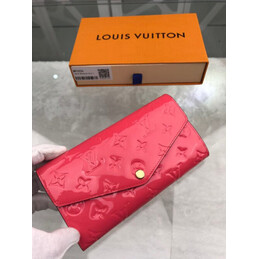 Replica Louis Vuitton Fuchsia Embossed Monogram Sarah Wallet