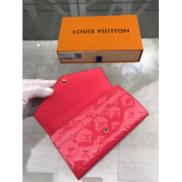 Replica Louis Vuitton Fuchsia Embossed Monogram Sarah Wallet