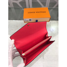 Replica Louis Vuitton Fuchsia Embossed Monogram Sarah Wallet