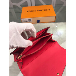 Replica Louis Vuitton Fuchsia Embossed Monogram Sarah Wallet