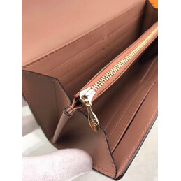 Replica Louis Vuitton Pale Pink Embossed Monogram Sarah Wallet