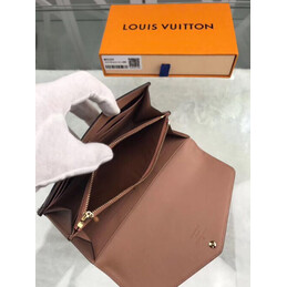 Replica Louis Vuitton Pale Pink Embossed Monogram Sarah Wallet