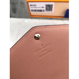 Replica Louis Vuitton Pale Pink Embossed Monogram Sarah Wallet