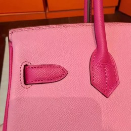 Replica Hermes Pink Birkin 30 Smooth Leather Gold Hardware Bag