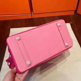 Replica Hermes Pink Birkin 30 Smooth Leather Gold Hardware Bag