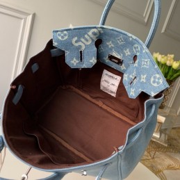 Replica Louis Vuitton Light Blue Humble Travel Bag Birkin 33