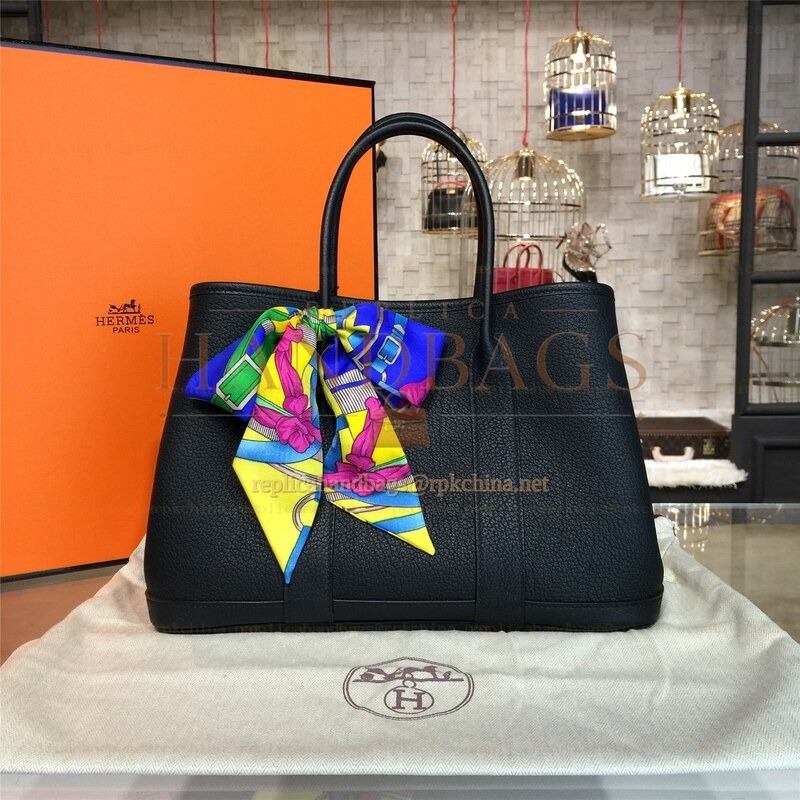 Replica Hermes Black Garden Party 30 Bag