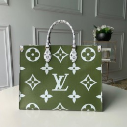 Replica Louis Vuitton White Beige Giant Monogram Onthego GM