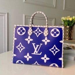 Replica Louis Vuitton White Blue Graphic Onthego GM