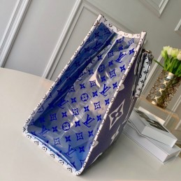 Replica Louis Vuitton White Blue Graphic Onthego GM