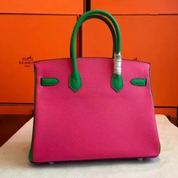 Replica Hermes Purple Green Colorblock Birkin 30 Gold Hardware Bag