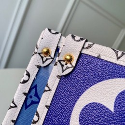 Replica Louis Vuitton White Blue Graphic Onthego GM