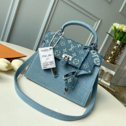Replica Louis Vuitton Light Blue Humble Travel Bag Kelly