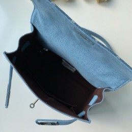 Replica Louis Vuitton Light Blue Humble Travel Bag Kelly