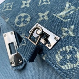 Replica Louis Vuitton Light Blue Humble Travel Bag Kelly