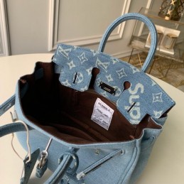Replica Louis Vuitton Light Blue Humble Travel Bag Birkin