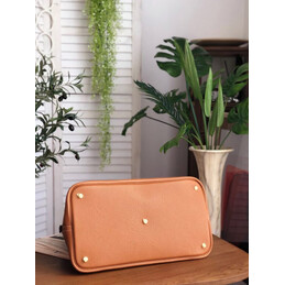 Replica Hermes Tan Shark Print Bolide 45 Bag