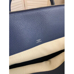 Replica Hermes Navy Blue Shark Print Bolide 45 Bag