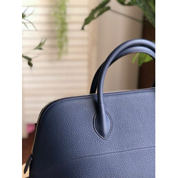 Replica Hermes Navy Blue Shark Print Bolide 45 Bag