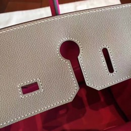 Replica Hermes Gray Fuchsia Colorblock Birkin 30 Gold Hardware Bag