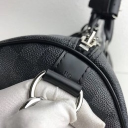Replica Louis Vuitton Black Damier Graphite Keepall Bandouliere 50