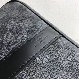 Replica Louis Vuitton Black Damier Graphite Keepall Bandouliere 50