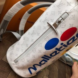 Replica Louis Vuitton White Graphic Chalk Backpack