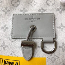 Replica Louis Vuitton White Graphic Chalk Backpack