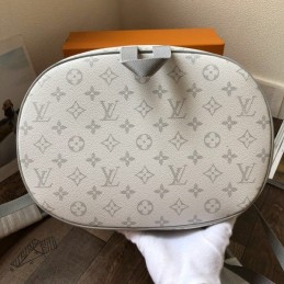 Replica Louis Vuitton White Graphic Chalk Backpack