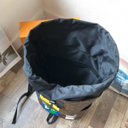 Replica Louis Vuitton Black Graphic Chalk Backpack