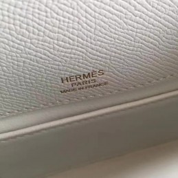 Replica Hermes White Kelly Pochette Clutch Gold Hardware Bag