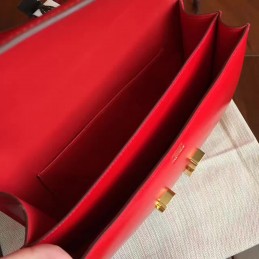 Replica Hermes Red Constance Elan Gold Hardware Bag