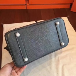 Replica Hermes Black Birkin 25 Palladium Hardware Bag