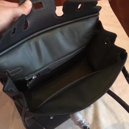 Replica Hermes Black Birkin 25 Palladium Hardware Bag