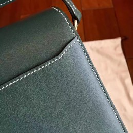 Replica Hermes Green Roulis 18 Gold Hardware Bag