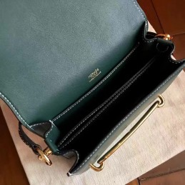 Replica Hermes Green Roulis 18 Gold Hardware Bag