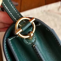 Replica Hermes Green Roulis 18 Gold Hardware Bag