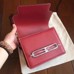 Replica Hermes Red Tan Roulis 18 Bag