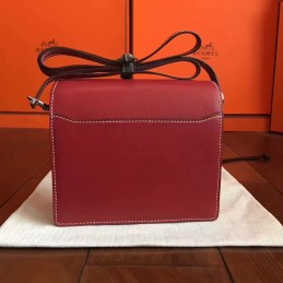 Replica Hermes Red Tan Roulis 18 Bag