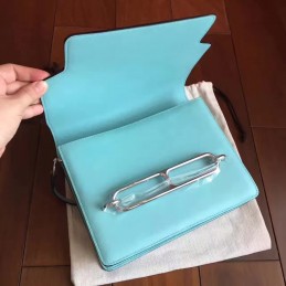 Replica Hermes Teal Tan Roulis 18 Bag