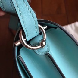 Replica Hermes Teal Tan Roulis 18 Bag