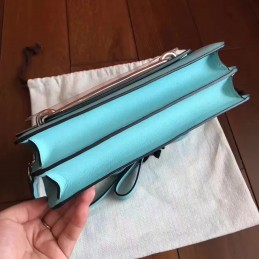 Replica Hermes Teal Tan Roulis 18 Bag