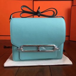 Replica Hermes Teal Tan Roulis 18 Bag