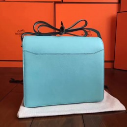 Replica Hermes Teal Tan Roulis 18 Bag