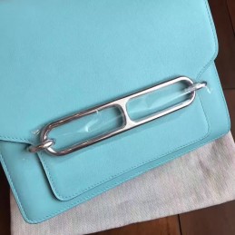 Replica Hermes Teal Tan Roulis 18 Bag
