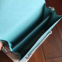 Replica Hermes Teal Tan Roulis 18 Bag