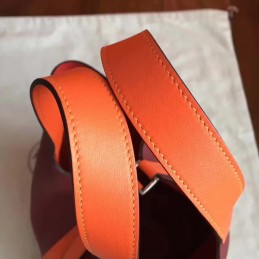 Replica Hermes Red Tan Picotin Lock 13 Bag